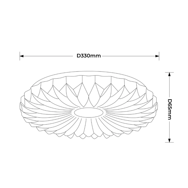 Plafon Zivora 33 cm biały LED 4000K