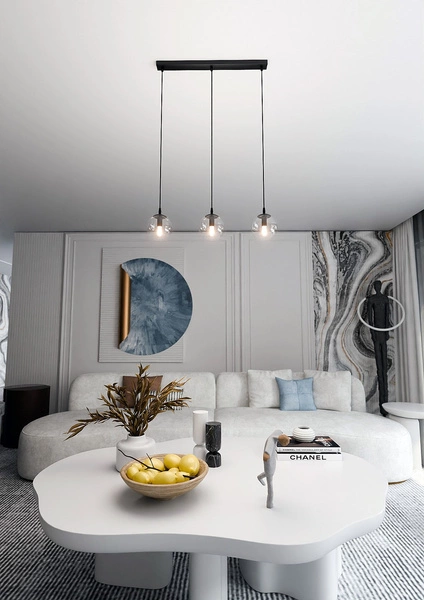 Lampa wisząca Emibig COSMO 3 BL TRANSPARENT 711/3