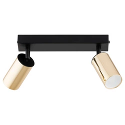 Lampa sufitowa ALFA ATLET CZARNA & ZŁOTA 2xGU10 25cm | 62542