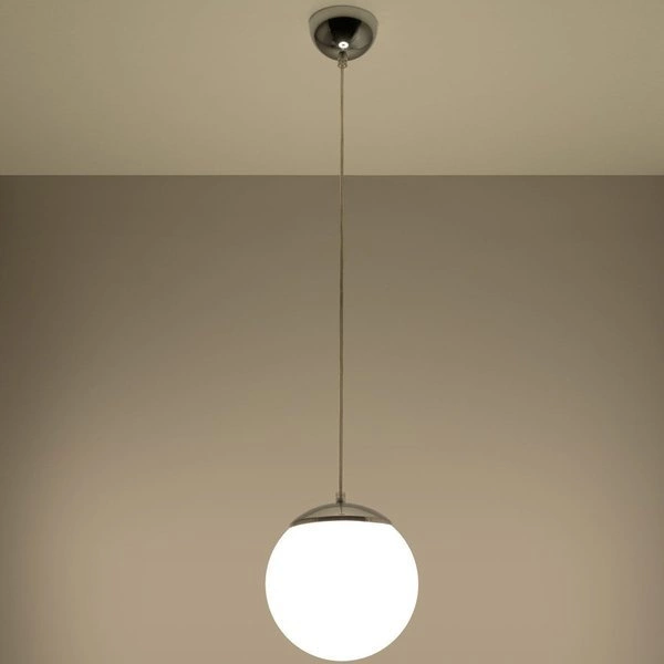Lampa wisząca Sollux UGO 20 Stal, Szkło, Biały, 60W, SL.0263