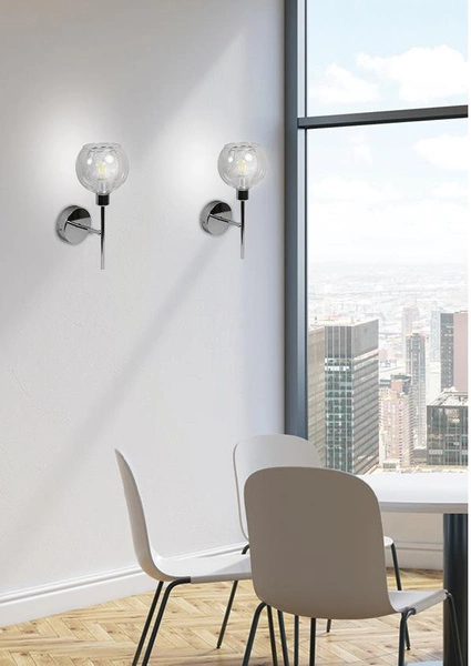 Kinkiet OZZO 21-72184 chrom/transparentny 1x40W E14