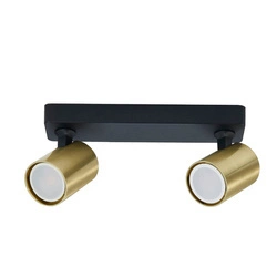 Lampa sufitowa Snow 2, czarny/złoty, 2x50W GU10