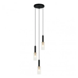 Lampa wisząca Perola wys. cał. 132cm 3xE14 | czarna