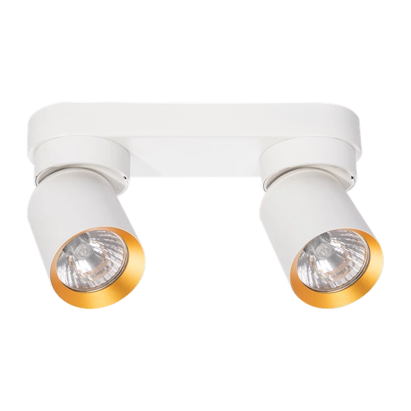 Lampa Sufitowa Andy 2xGU10 Biały + Złoty