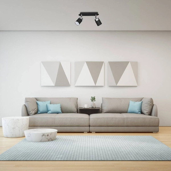 Lampa sufitowa nowoczesna reflektorek spot JOKER II czarny szer. 36cm