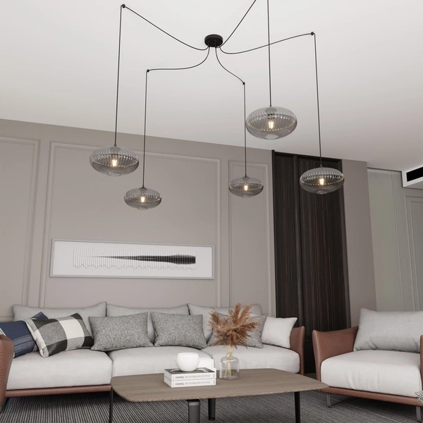 Lampa wisząca Emibig ORIGO 5 BL GRAFIT 1375/5