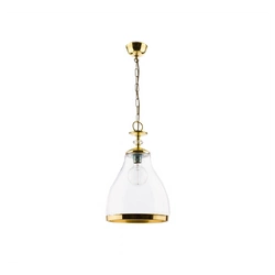 Nowoczesna Lampa wisząca ISLA wys. 80cm 1xE27 15W IP20 | Mosiądz patynowany