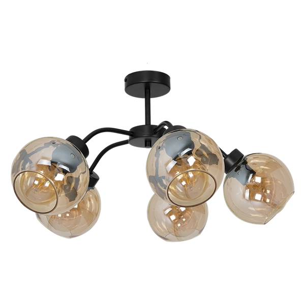 Nowoczesna lampa sufitowa SOFIA AMBER 5