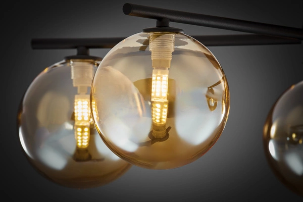 Nowoczesna Lampa sufitowa PRATO wys. 27cm 5xG9 14W IP20 | czarny