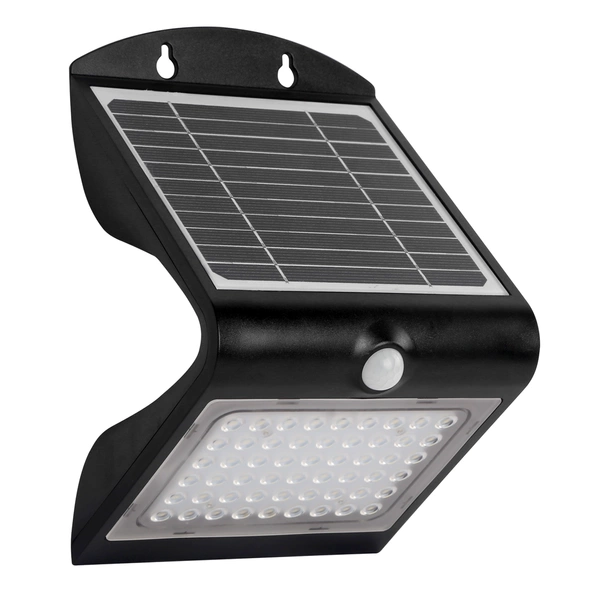 Lampa solarna BUTTERFLY czarna 3,2W barwa neutralna 4000K z czujnikiem ruchu i zmierzchu EKO3874