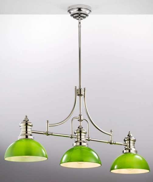 Klasyczna Lampa wisząca PLATINO wys. 170cm 3xE27 15W IP20 | nikiel błyszczący