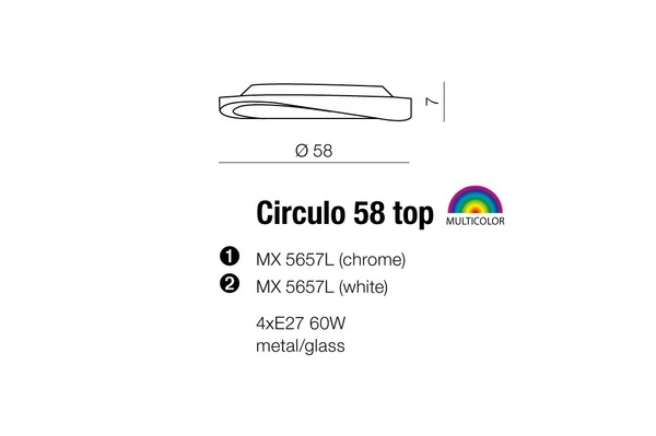 Azzardo CIRCULO 58 TOP WHITE 985