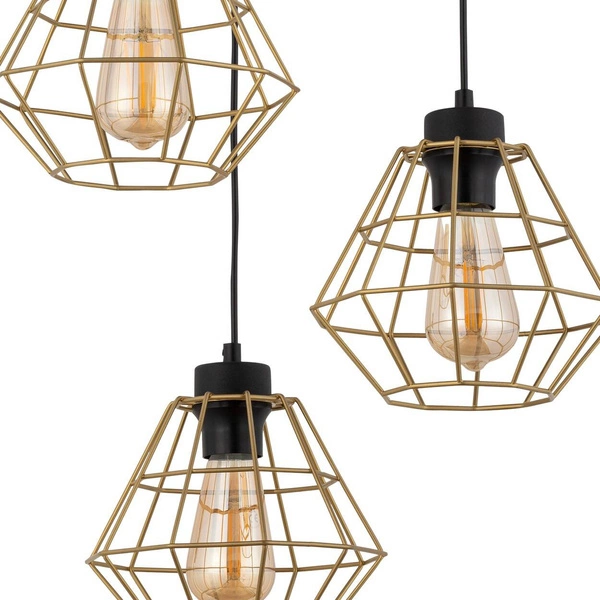 DIAMOND GOLD LAMPA WISZĄCA 3 PŁ 4451