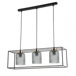 Lampa wisząca RETRO Sinella szer. 69,5cm 3xE27 | czarny