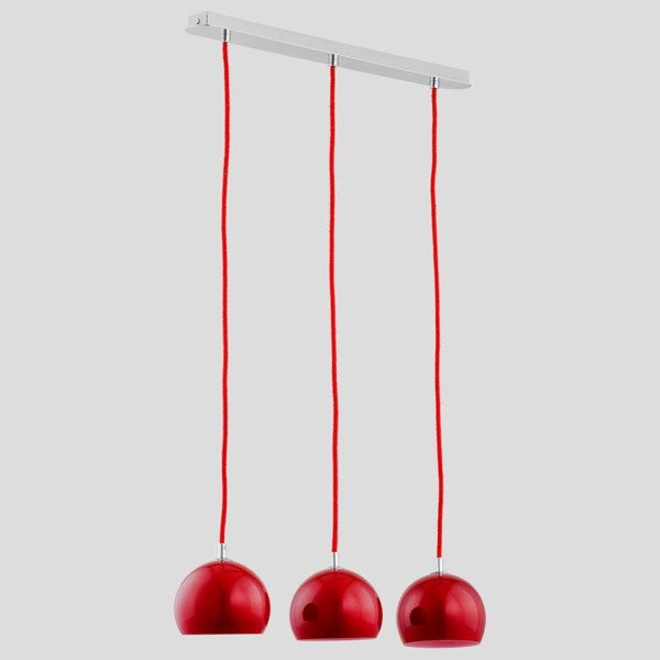 Lampa wisząca listwa WATERFALL czerwona szer. 50cm