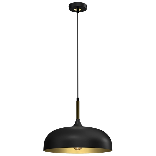 Lampa wisząca LINCOLN, MLP8030, 35 cm, czarny/złoty, 1x60W E27
