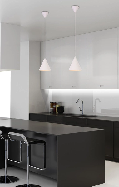 Lampa wisząca VOSS LEDEA, 50101178, biała, 1x40W E27