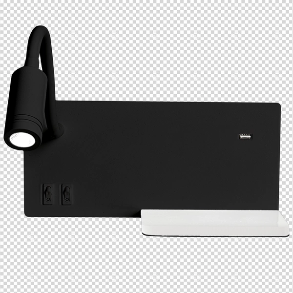 Lampa nocna z półką SHELF BLACK LED 4W+5W+2W ML6344