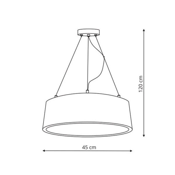Lampa wisząca MALAGA, biała, 24W LED, barwa ciepła 3000K