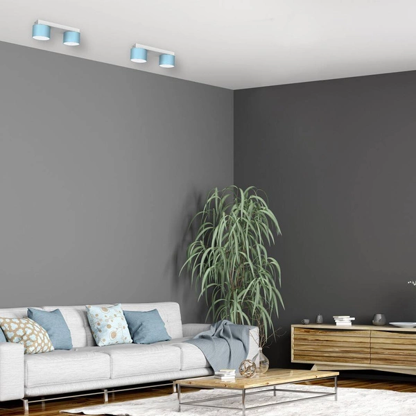 Lampa sufitowa listwa DIXIE BLUE 2x GX53 szer. 24cm | niebieski