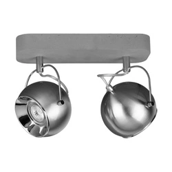 Betonowa lampa sufitowa Ball w zestawie 2xLED GU10 5W Szary Beton/Satynowy Metal 5131236