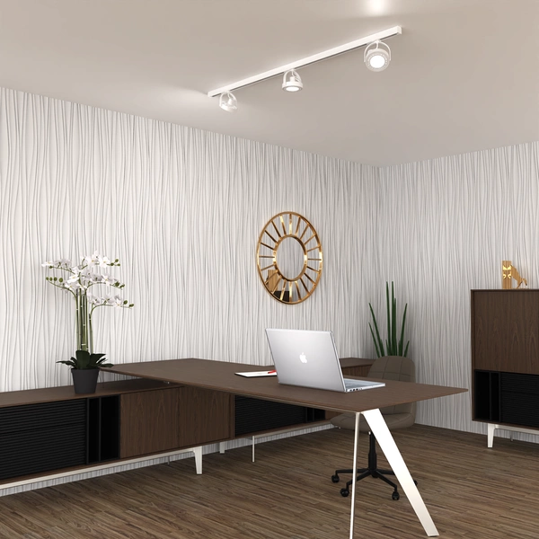 Zestaw Szynoprzewód 3xLugar (AR111-GU10) + Prowadnica 1,5m - Biały, ML7449