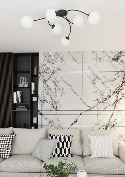 Lampa sufitowa Emibig VIBRA 6 BL OPAL 1398/6