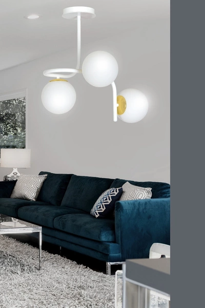 Lampa sufitowa Emibig RAGNAR 3 Biały GOLD 1033/3