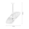 Lampa wisząca Planet 1xE27 maks. 60W chromowany metal/biały metal/biały kabel PVC 1873102