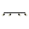 Lampa sufitowa (spot) NERO 4, SL.1072, czarny/złoty, 4x40W GU10
