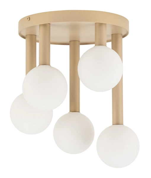 Lampa Sigma Perla 5 plafon złoty beż 33604