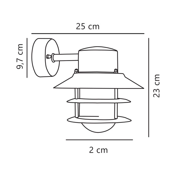 Kinkiet BLOK E27 60W Stal | Ocynkowany