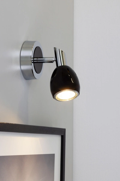 Kolory Kinkiet 1xGU10 Max.50W Czarny Metal/Chrom Metal 2212104