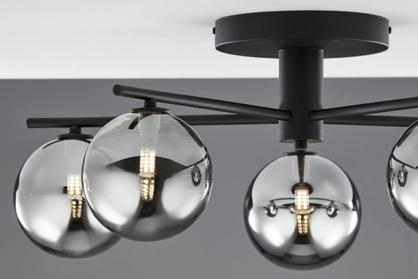 Nowoczesna Lampa sufitowa PRATO wys. 27cm 5xG9 14W IP20 | czarny