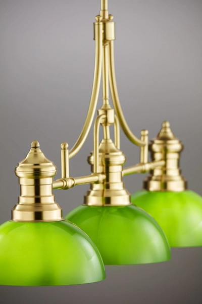 Klasyczna Lampa wisząca PLATINO wys. 170cm 3xE27 15W IP20 | mosiądz szczotkowany