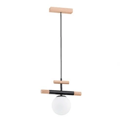Lampa wisząca ALFA TRENDY DREWNIANA 1xE14 32cm | 60925