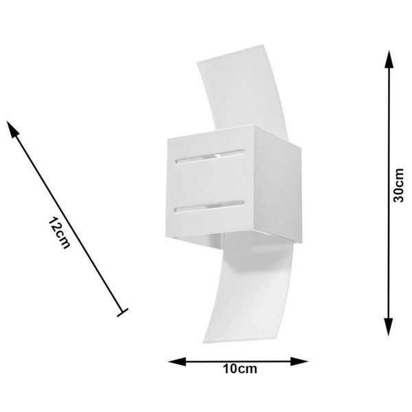 Kinkiet Sollux LORETO Aluminium, Biały, Szkło, G9 12W LED, SL.0203