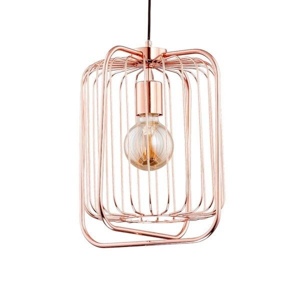 Lampa miedziana klatka ROLER II MIEDŹ 31cm