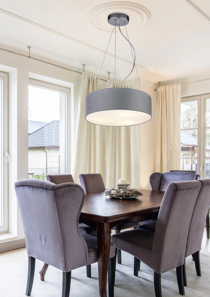 Lampa wisząca KIOTO 40 cm 31-67722, jasnoszara, 3x40W E27