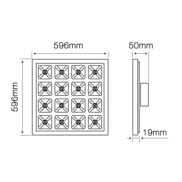 Panel LED wpuszczany DIORA 15-36W 4000K 2250-5040lm DIMM | biały