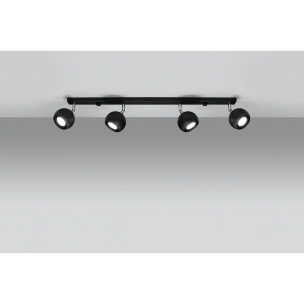 Nowoczesna lampa sufitowa OCULARE 4L SL.0447 Czarna 4xGU10