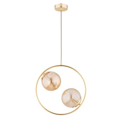 Lampa wisząca ALFA ADINO S 10 ZŁOTA 2xE14 39cm | 62439