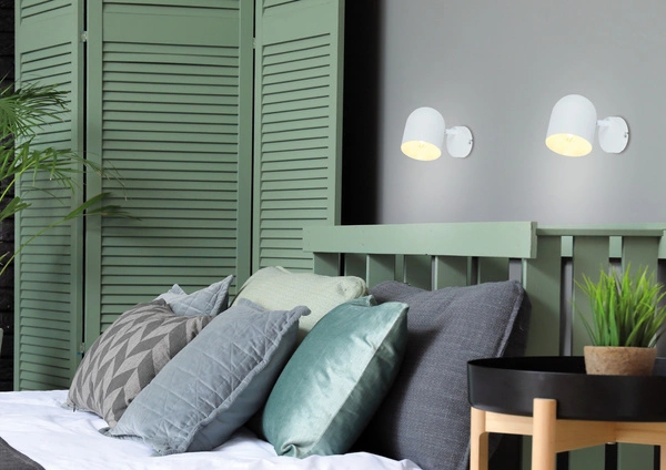 Nowoczesny kinkiet AZURO 91-63243 szary mat 1xE27