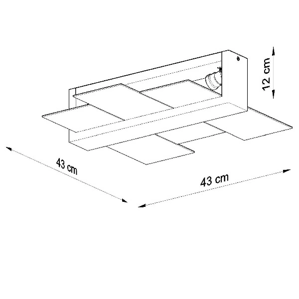 Plafon FENIKS 2 lampa sufitowa drewno Wenge 2x 15W LED, SL.0074