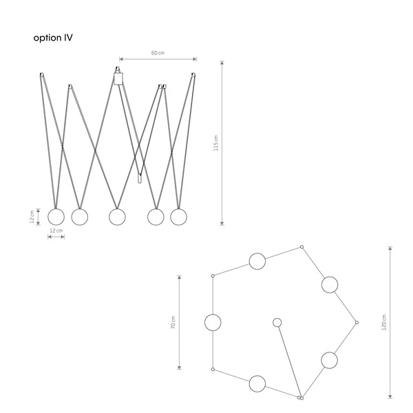 Lampa wisząca SLING V 5xG9 | czarny 10355