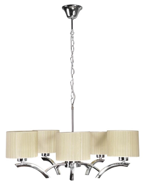 Lampa wisząca DRAGA 35-04222 chrom/kremowy 5x60W E27