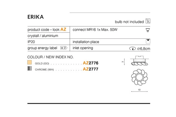 Azzardo ERIKA CHROME 2777