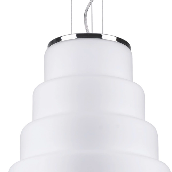 Lampa wisząca Britt 1xE27 Max.60W Chromowany metal/białe szkło 1670128