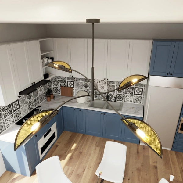 Lampa sufitowa Emibig LOTUS 4 Czarny/GOLD 1106/4