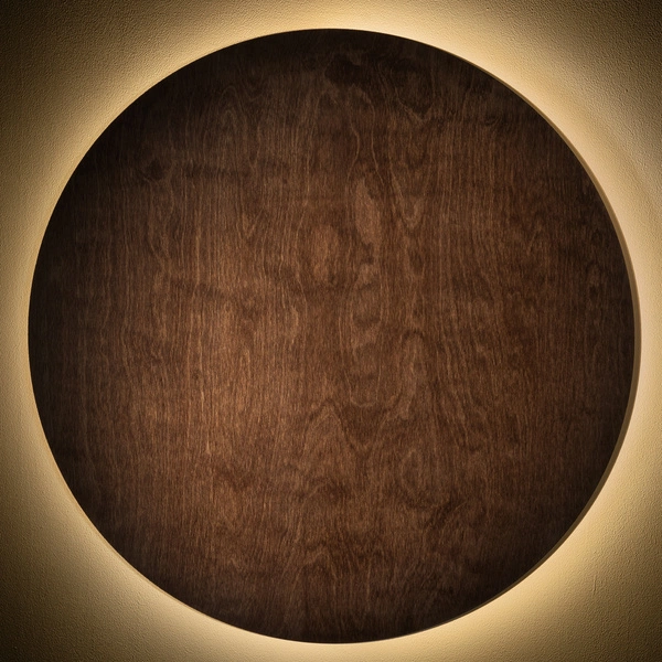 Kinkiet RING TIMBER LED XXL 75cm 22W LED ciepła biel 3000K | ciemne drewno 11178